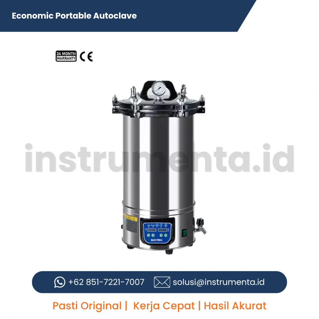 Official Supplier Economic Portable Autoclave Scitek ST-PE Series Sterilisator Portabel Ekonomis Digital 18L 24L